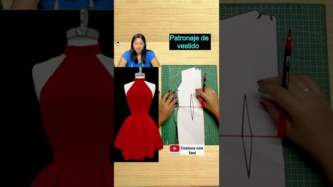 Como cortar el escote halter en un vestido