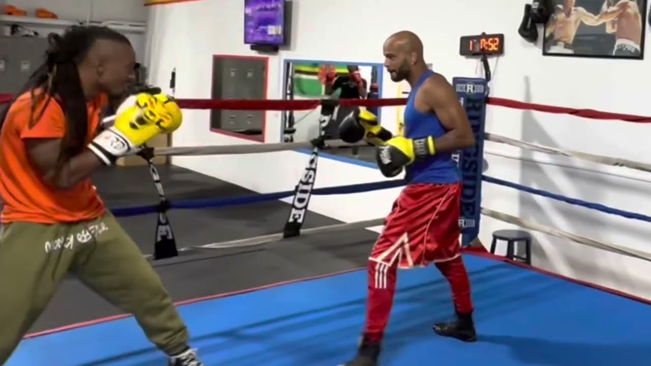 Celebrity Boxer Challenges Coach! Gets Dropped!