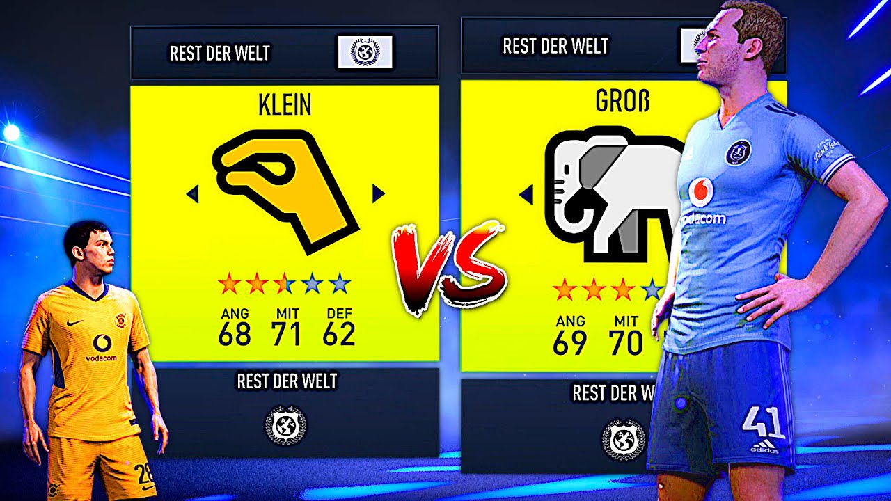 KLEINSTE GEGEN GRÖßTE SPIELER !!! 🆚😳 FIFA 22 Karrieremodus Experiment