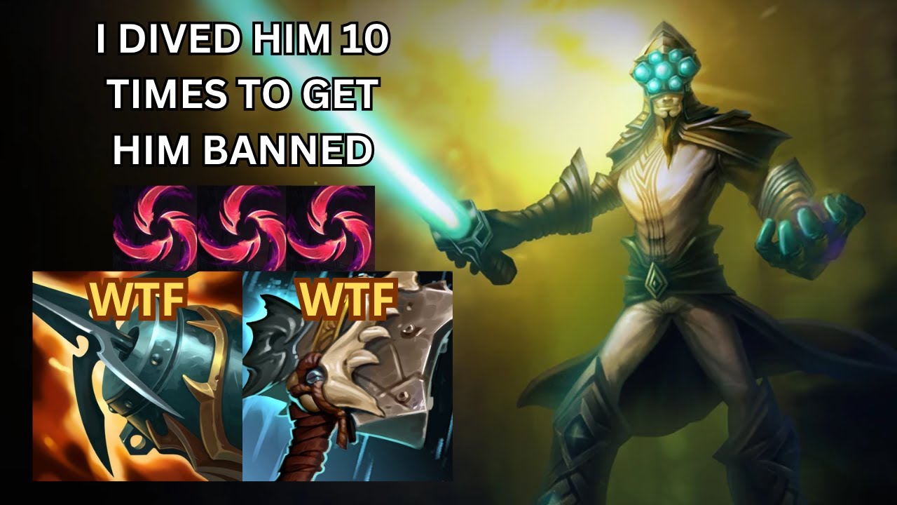 MASTER YI TOP DIVES 10 TIMES TO GET YOU BANNED.
