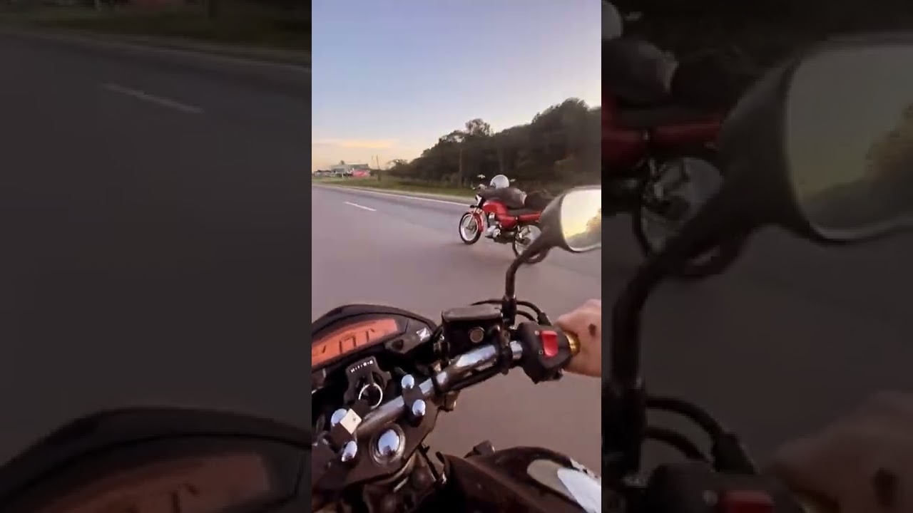 Hornet VS CG Fu&ccedil;ada #shorts #hornet #honda #cg #moto #brasil #topspeed #244 #satisfying #power