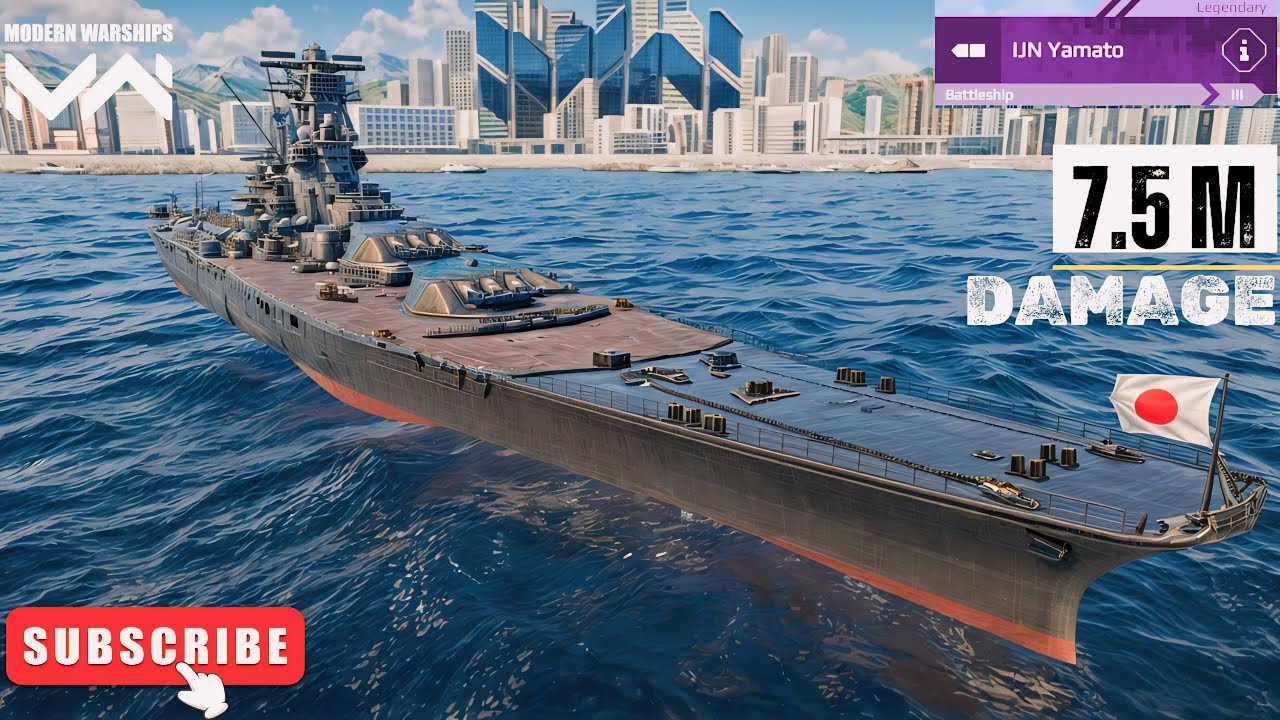 IJN Yamato - old Battleship but can still Close Combat very dangerous - #modernwarships