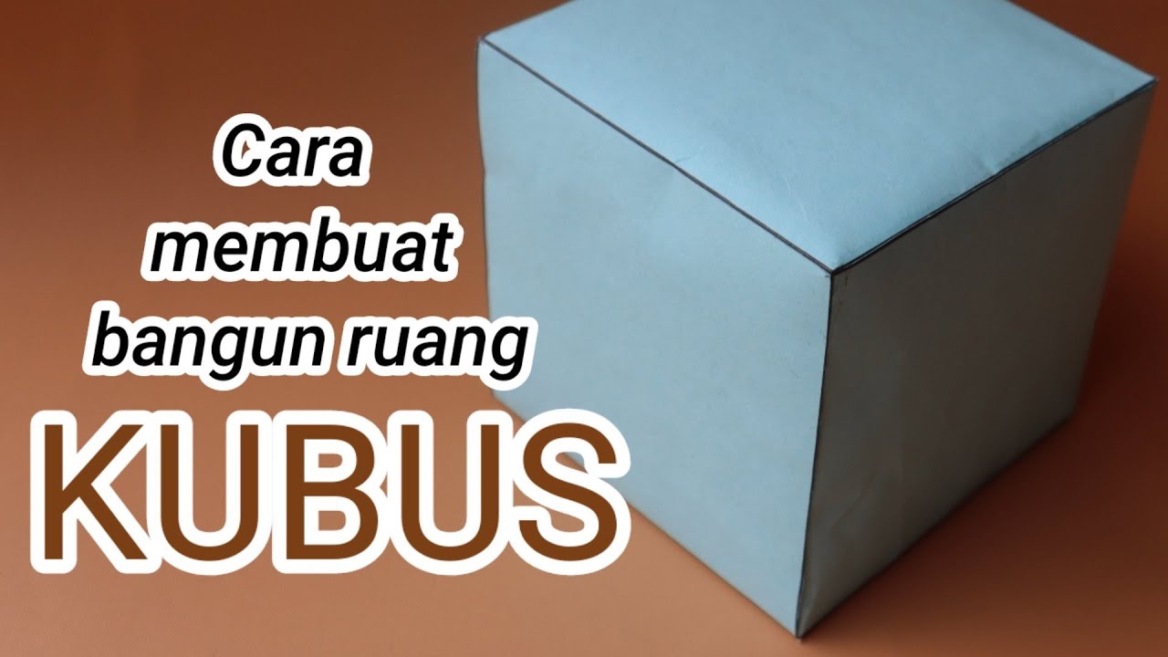 Cara membuat kubus dari kertas karton | Jaring-jaring kubus | How to make a cube #kubus #cube