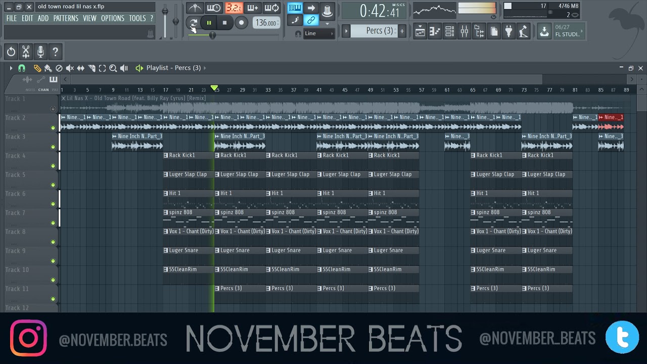 Old Town Road - Lil Nas X ft. Billy Ray Cyrus FLP Remake FL Studio (FREE FLP DOWNLOAD)