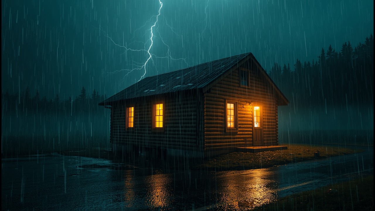 Rain Sounds for Sleeping | Heavy Rain & Thunder | Deep Sleep 10 Hours