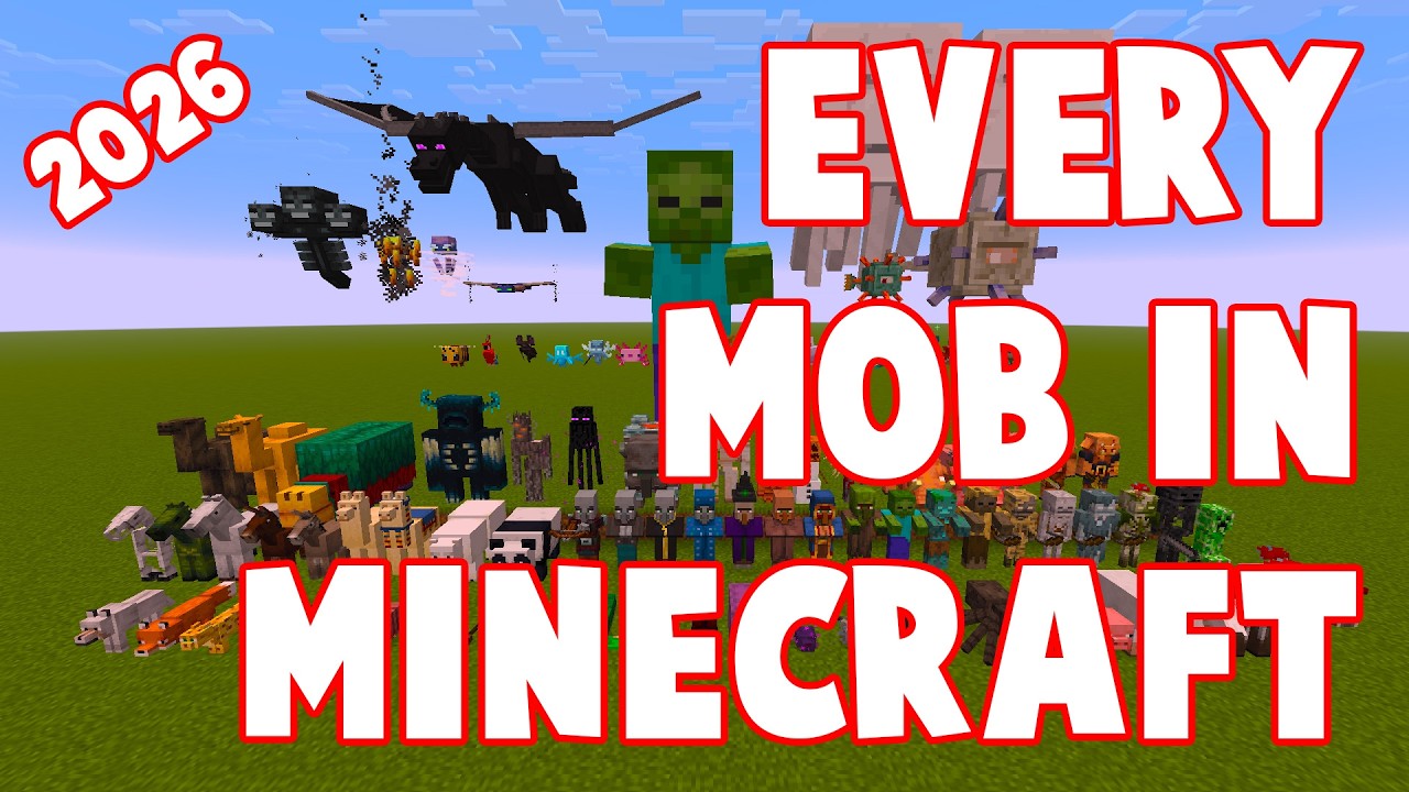 Все мобы в ванильной версии Minecraft 2026