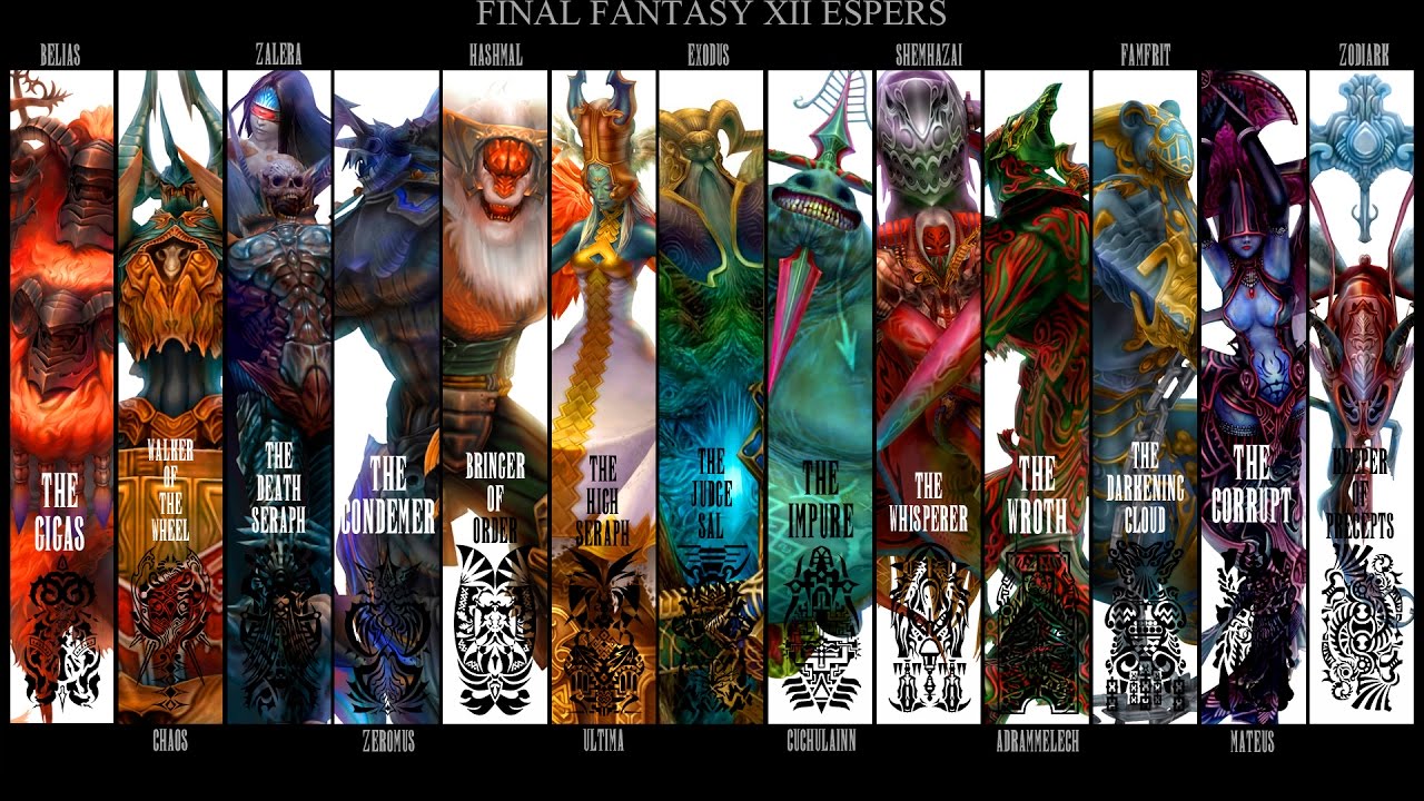 Final Fantasy XII HD Remaster All Quickenings, Espers and Concurrences