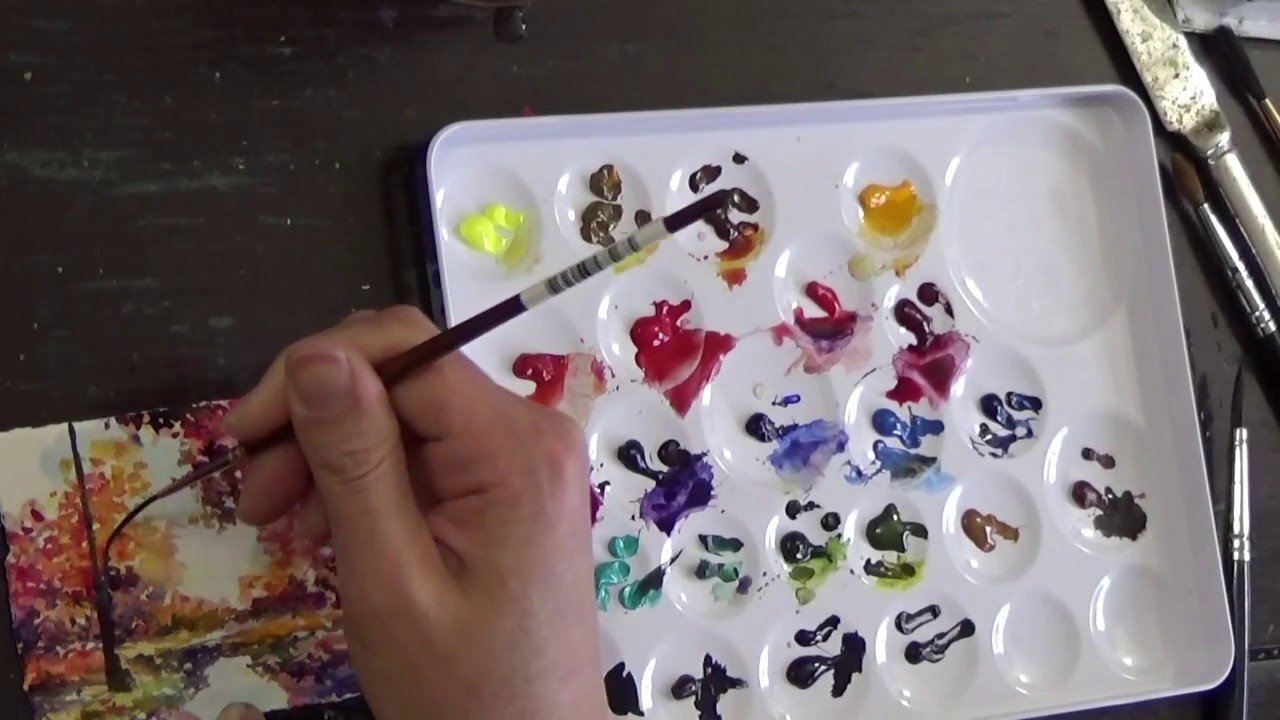 Mini Paintings with QoR watercolor by Sumiyo Toribe