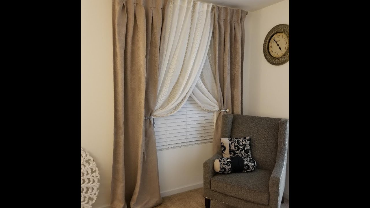 #Curtains #DIY CHEAPEST WAY TO HANG CURTAINS!