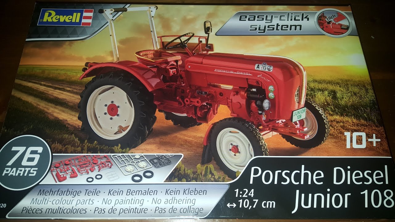 Revell Porsche Diesel Junior 108 1:24 07820 Der Bau (-satz) aus der nähe