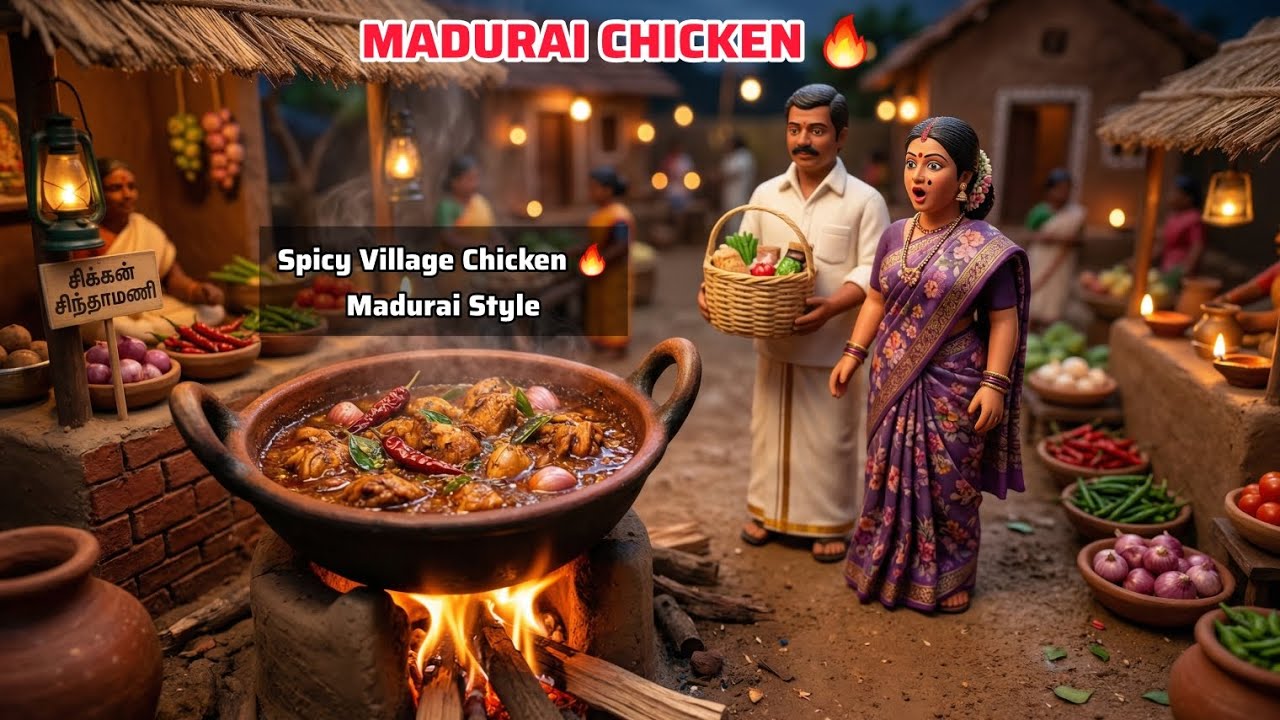  Madurai Chicken Chinthamani 🔥 | Tamil Village Cooking | Miniature Doll Cooking