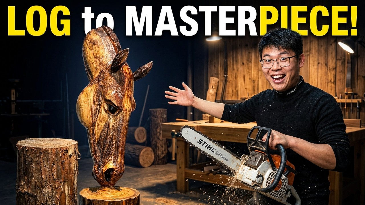 DIY Craft furniture, wood carving #woodcarving #woodasmr