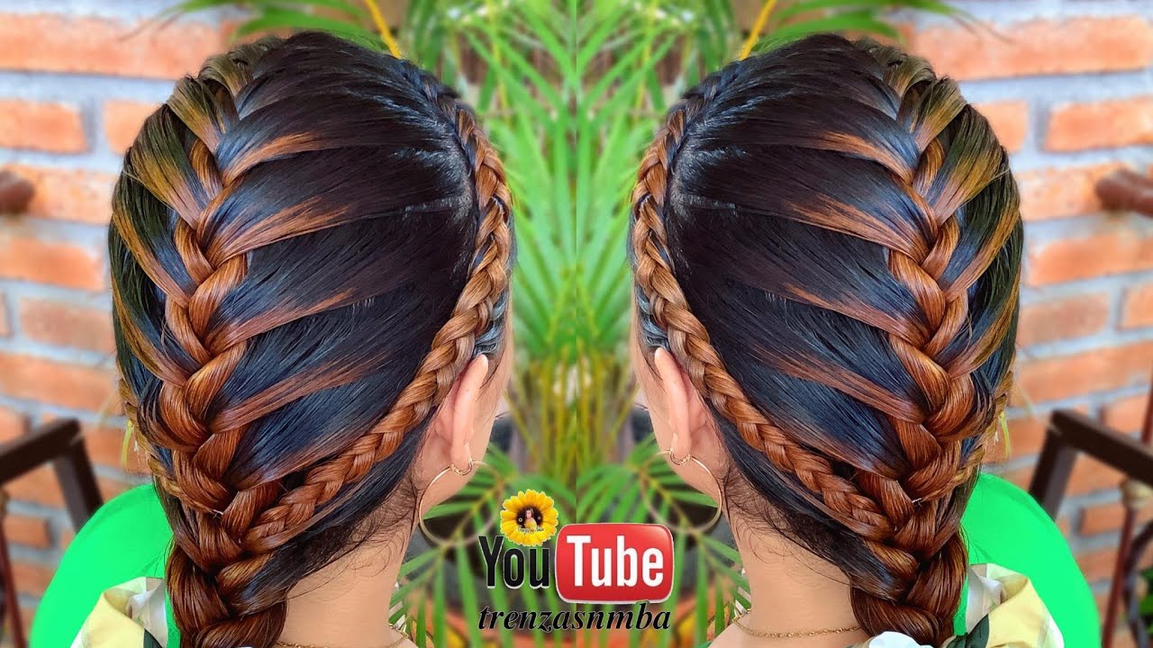 Hermoso peinado en trenza combinadas f&aacute;cil ❤️, peinado para ni&ntilde;as