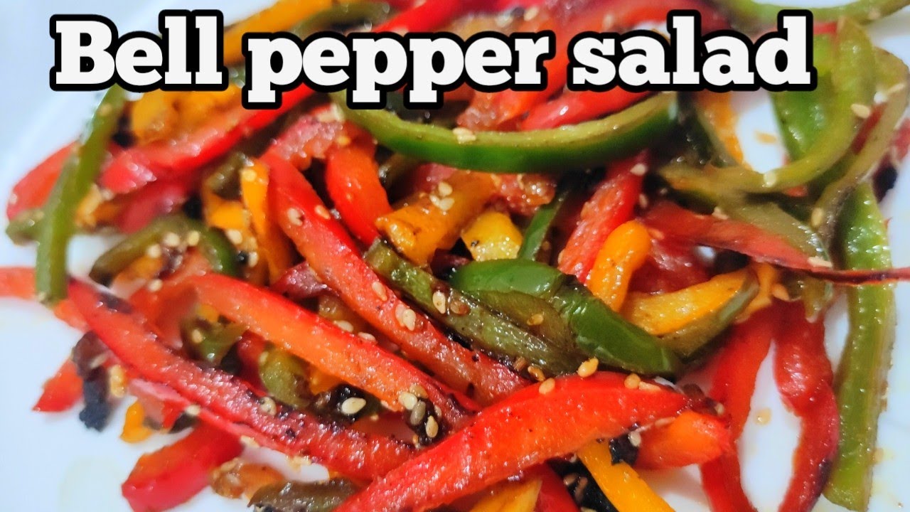 Fried Bell pepper salad recipe। Bell pepper salad for weight loss। Capsicum salad। Tricolour recipe।