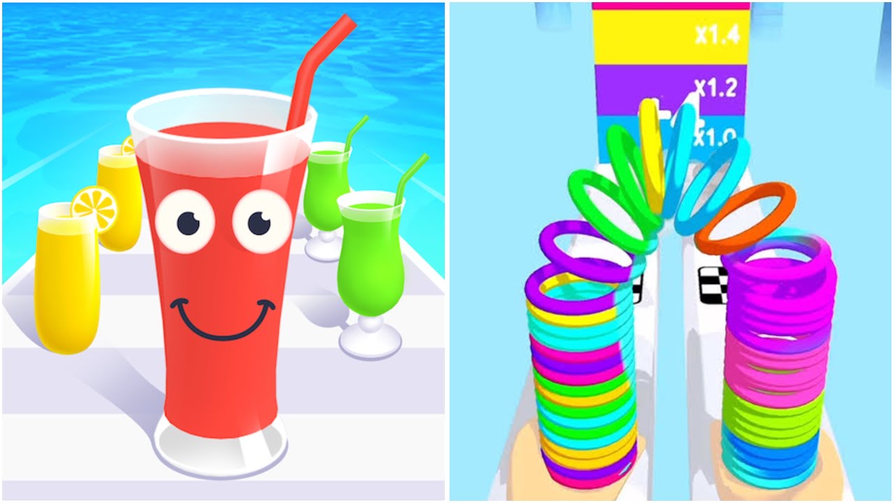 Juice Run 🔥 VS  Toy Spring  🔥MAX LEVELS UNLOCKED! Latest Update❤️‍🔥🤩