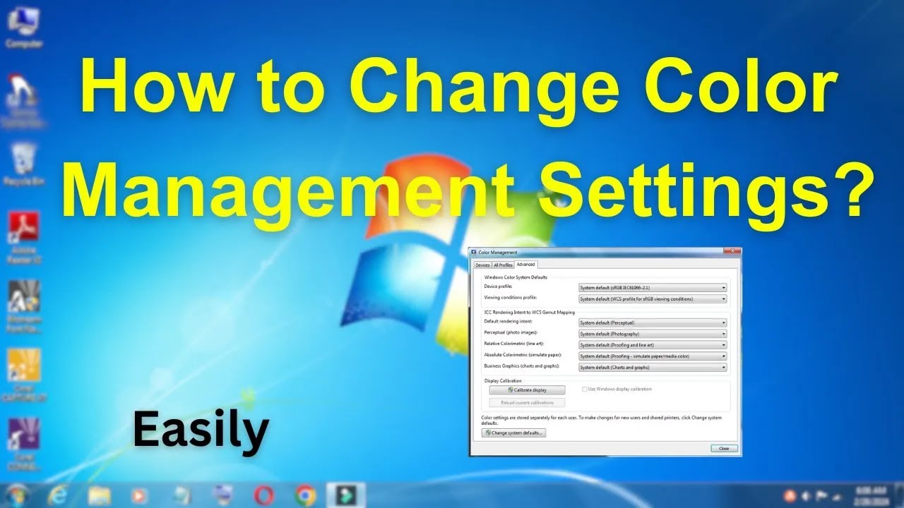 How to Change Color Management Settings in Windows 7? (Computer/Laptop)