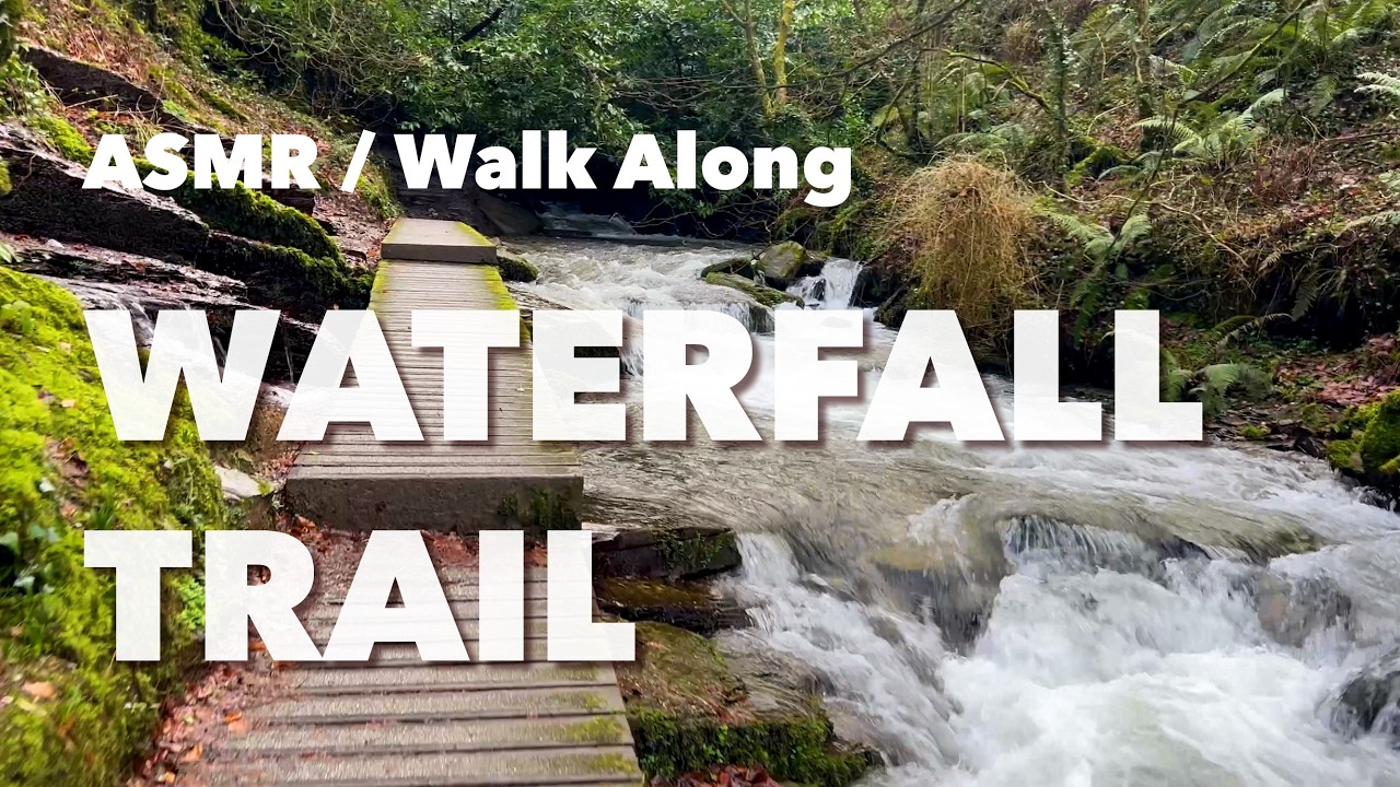 Waterfall Trail Walk Along / Beautiful Scenery / ASMR / St Nectans Glen Cornwall / Woodland Nature