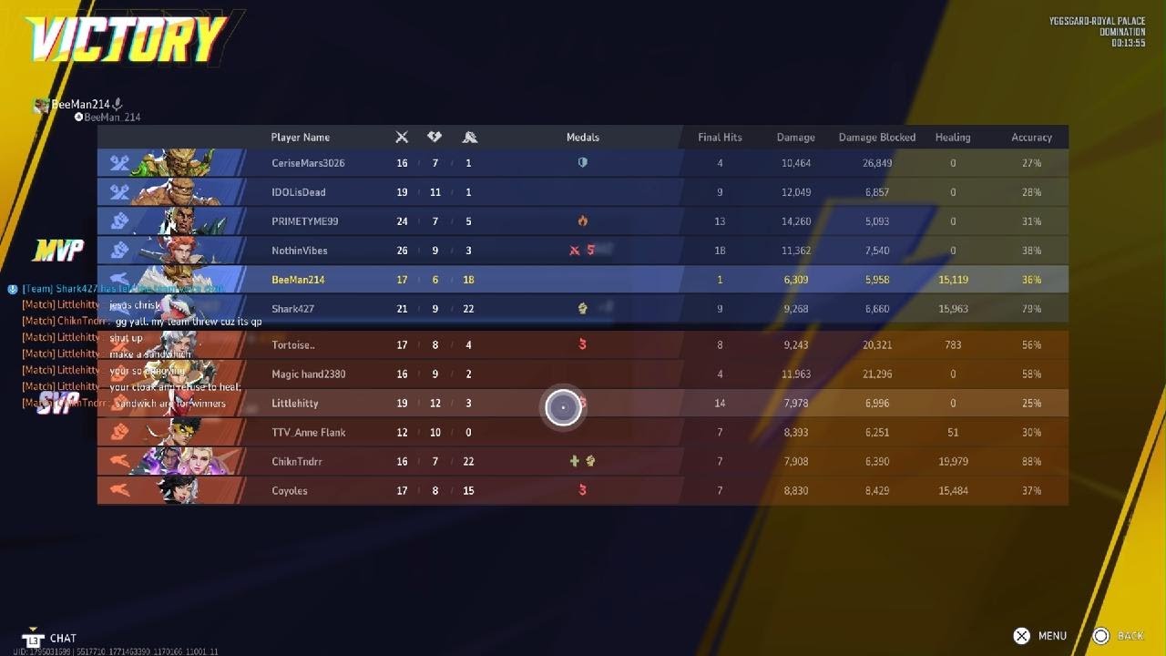 Post match yapping