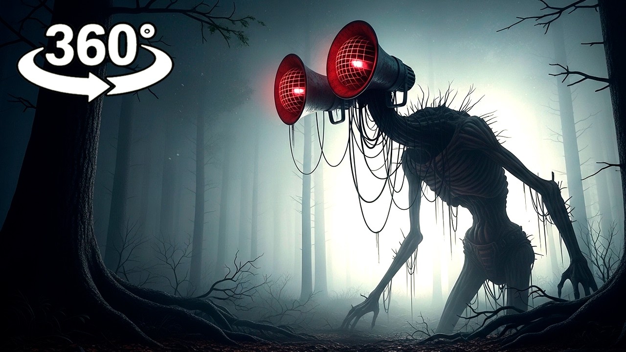 Siren Head is Hunting You in the Dark Forest 😱 RUN OR HIDE! | 360° VR Horror Experience
