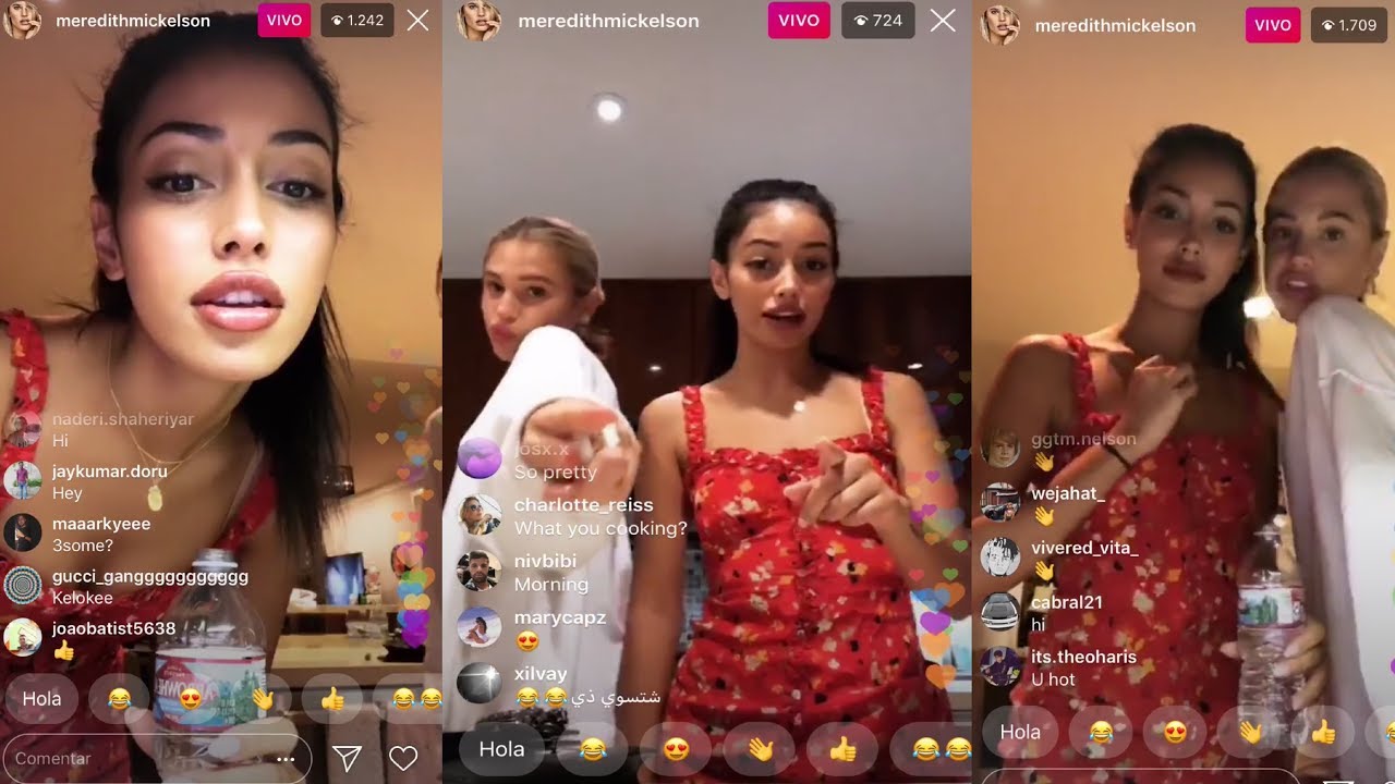 Meredith Mickelson and Cindy Kimberly (@wolfiecindy) Instagram LiveStream |
