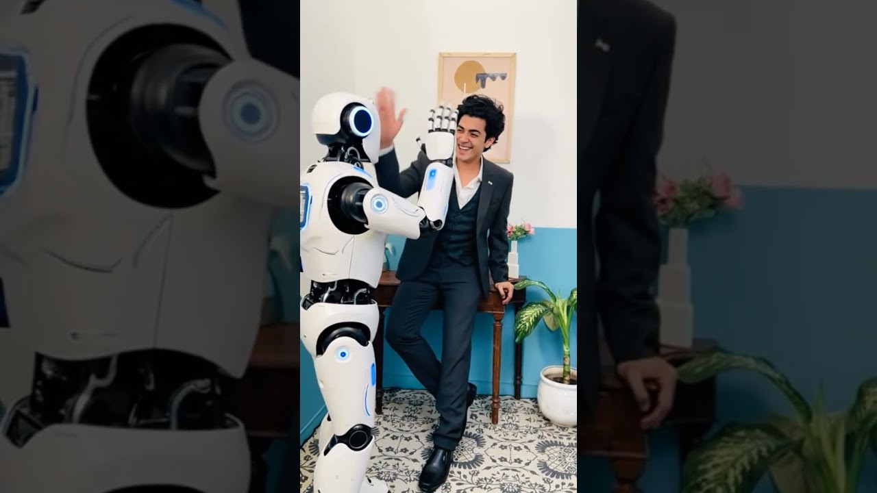 Meet my friend RoBo #shortsfeed #kids #youtubeshorts #robot #ai #bunnyrajput