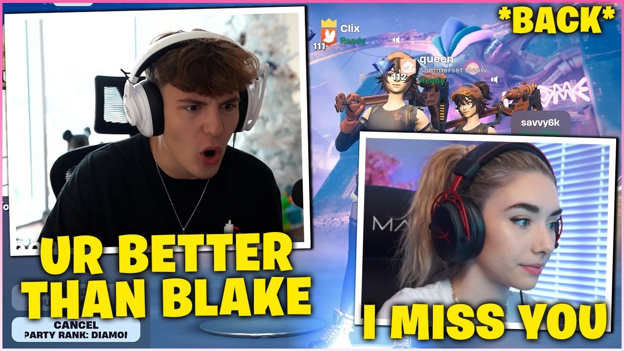 CLIX Tries Not To FLIRT With SOMMERSET After REUNITING & Gets CARRIED In RANKED! (Fortnite Moments)