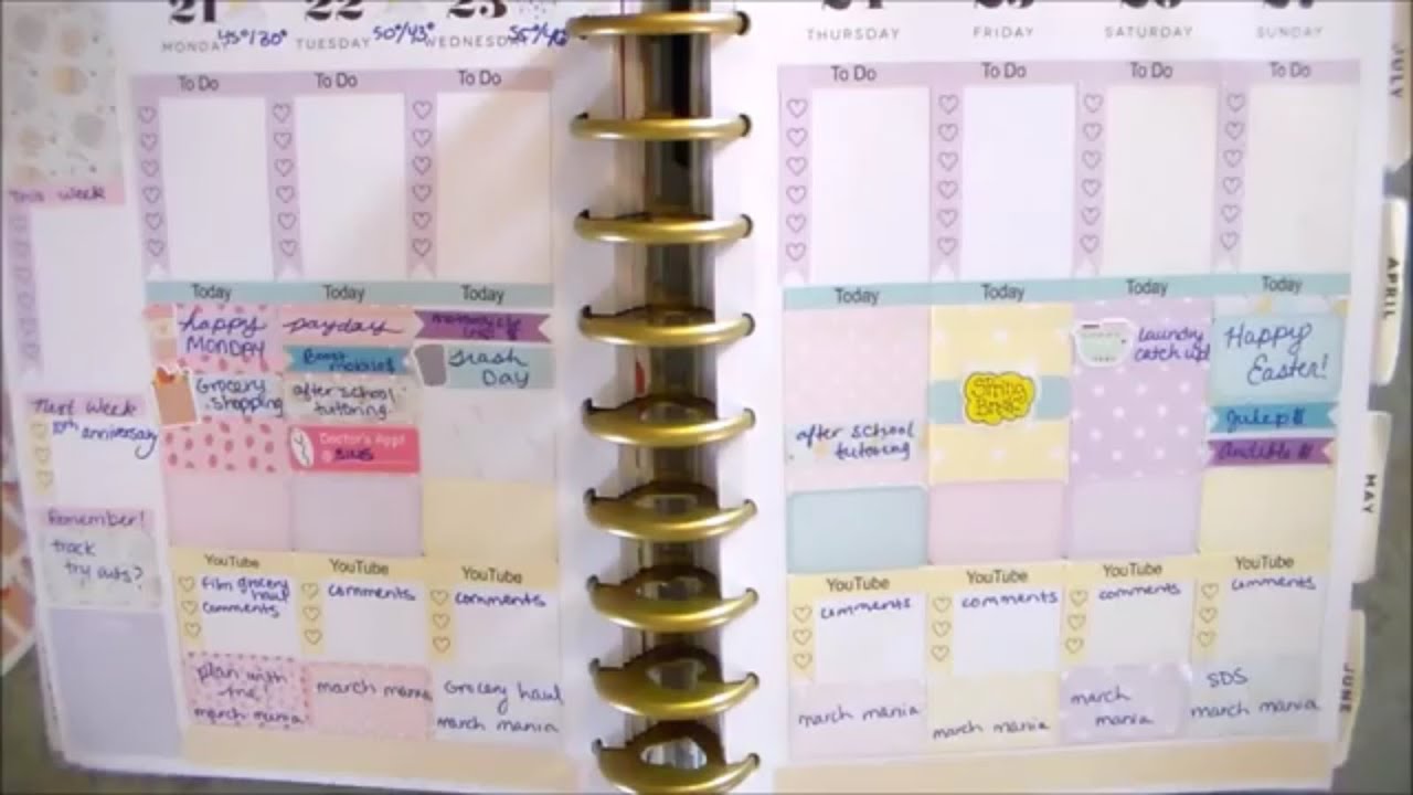 Plan with Me! Easter Theme // Happy Planner