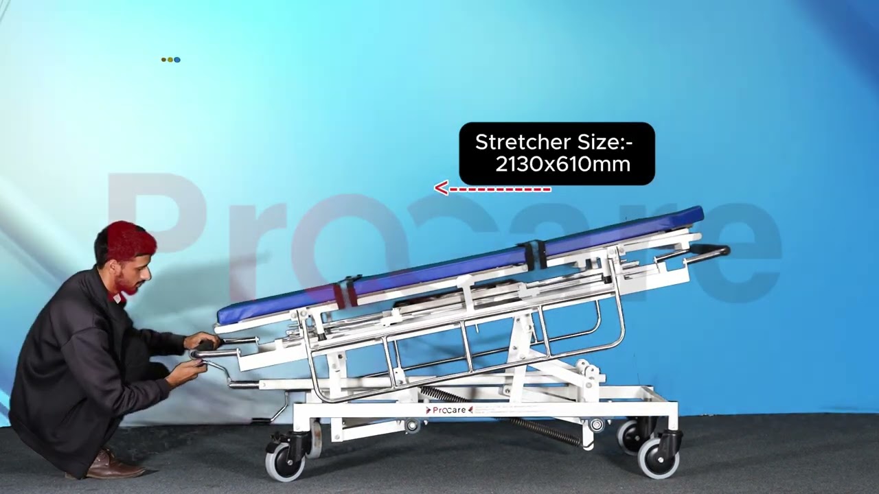 Manual Emergency Trolley | stretcher trolley | patient stretcher trolley | ambulance&nbsp;stretcher