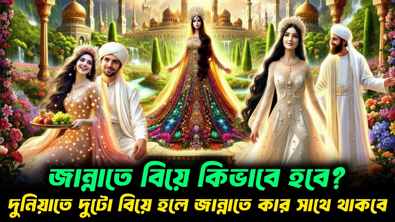 জান্নাতে বিবাহ কেমন হবে? দুনিয়ার স্বামী-স্ত্রী কি জান্নাতেও একসাথে থাকবেন? || Marriage in Jannah