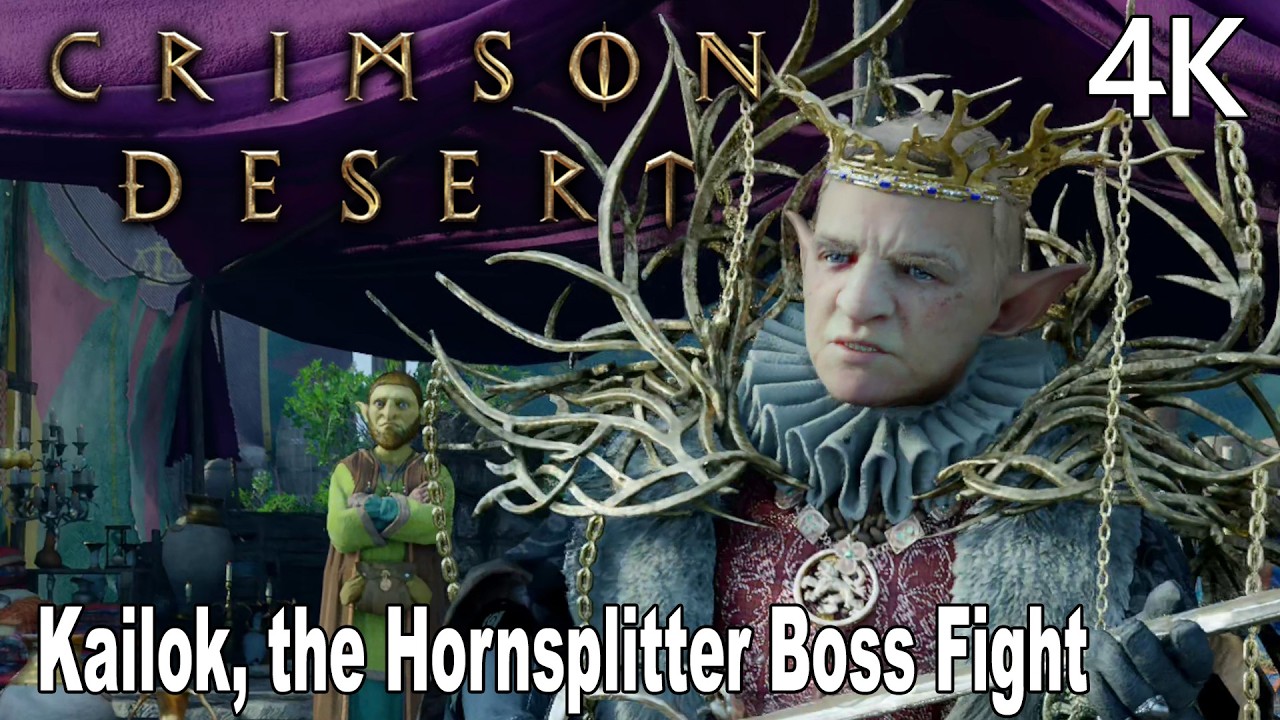 Crimson Desert Kailok, the Hornsplitter Boss Fight 4K