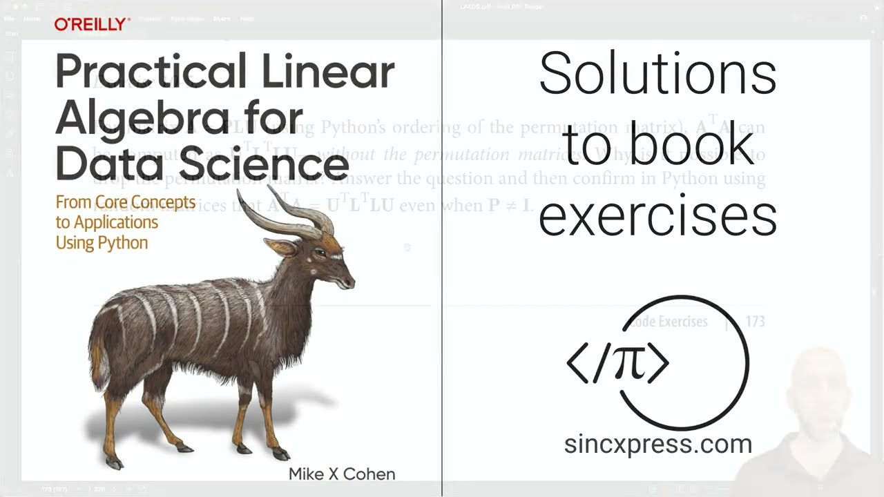 Linear algebra for data science, chapter 10 exercise 5 (AtA, LU, and permutation matrices)
