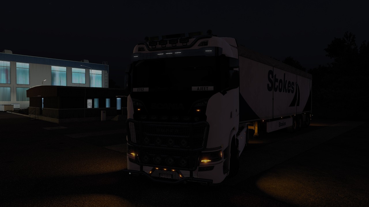 My New Scania Truck Fully Customized Light | Night Time Realistic Driving | ETS2 |