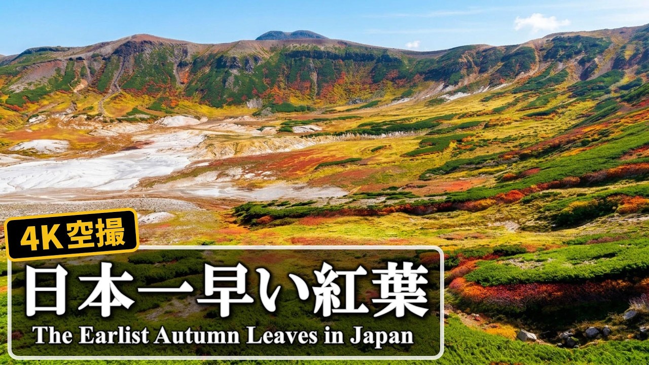 4K空撮 日本一早い北海道の紅葉🍁大雪山旭岳・お鉢平・黒岳 DJI Mini4Pro