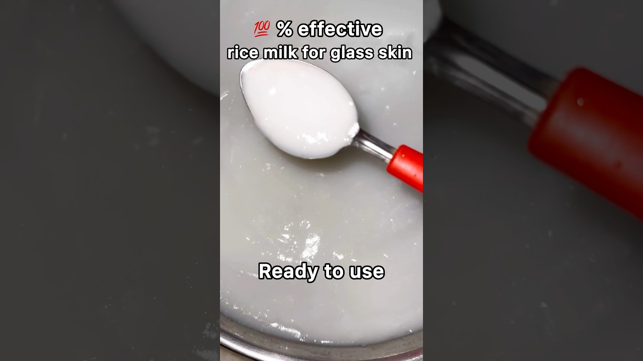 homemade rice milk for glass skin |rice water for face |DIY rice pack #skincare#shorts