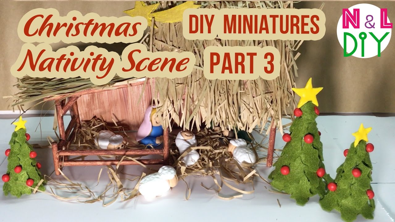 DIY Miniature Christmas Nativity Scene | How to make a Miniature Christmas Crib | Part 3
