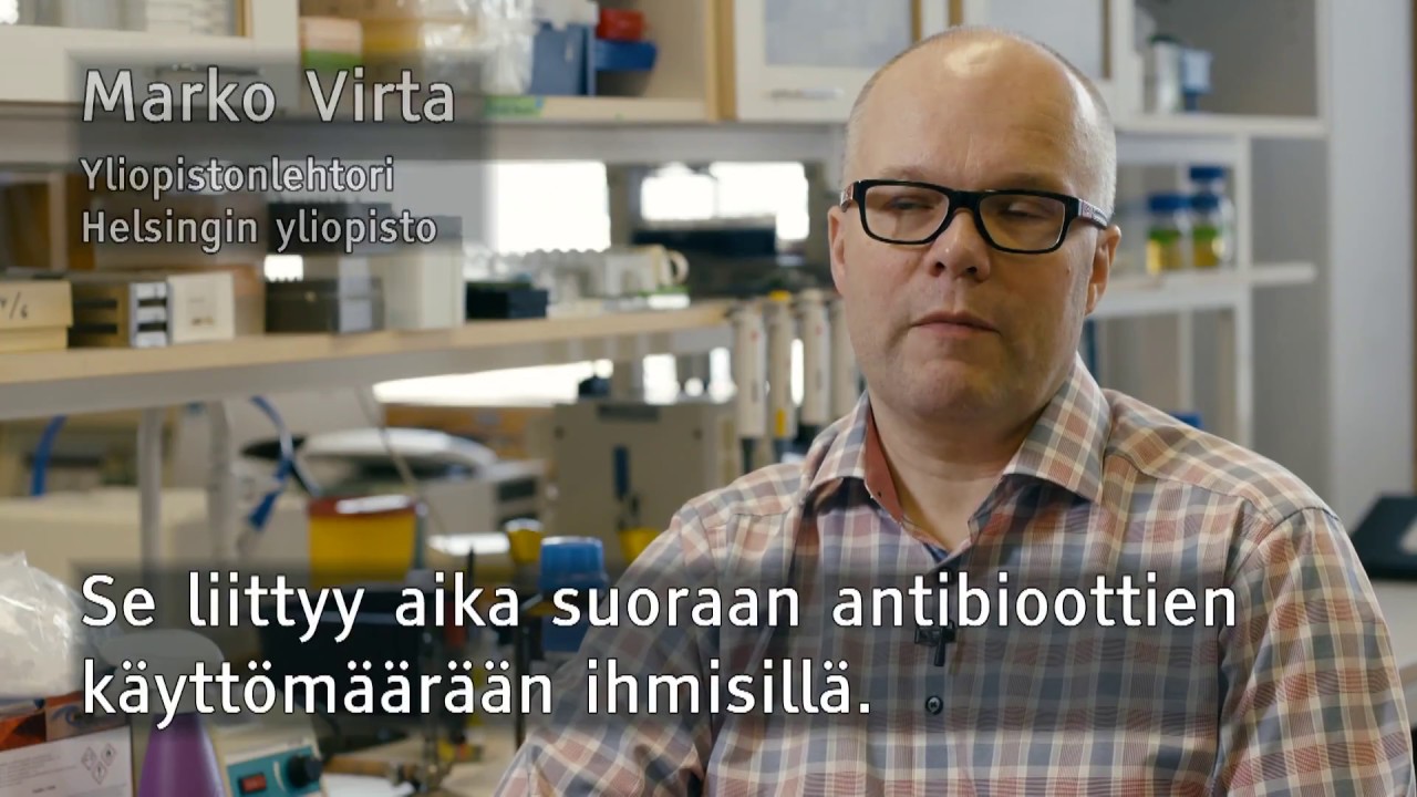 Tutkija Marko Virta Helsingin yliopistosta kertoo antibioottij&auml;&auml;mist&auml; vesiss&auml;