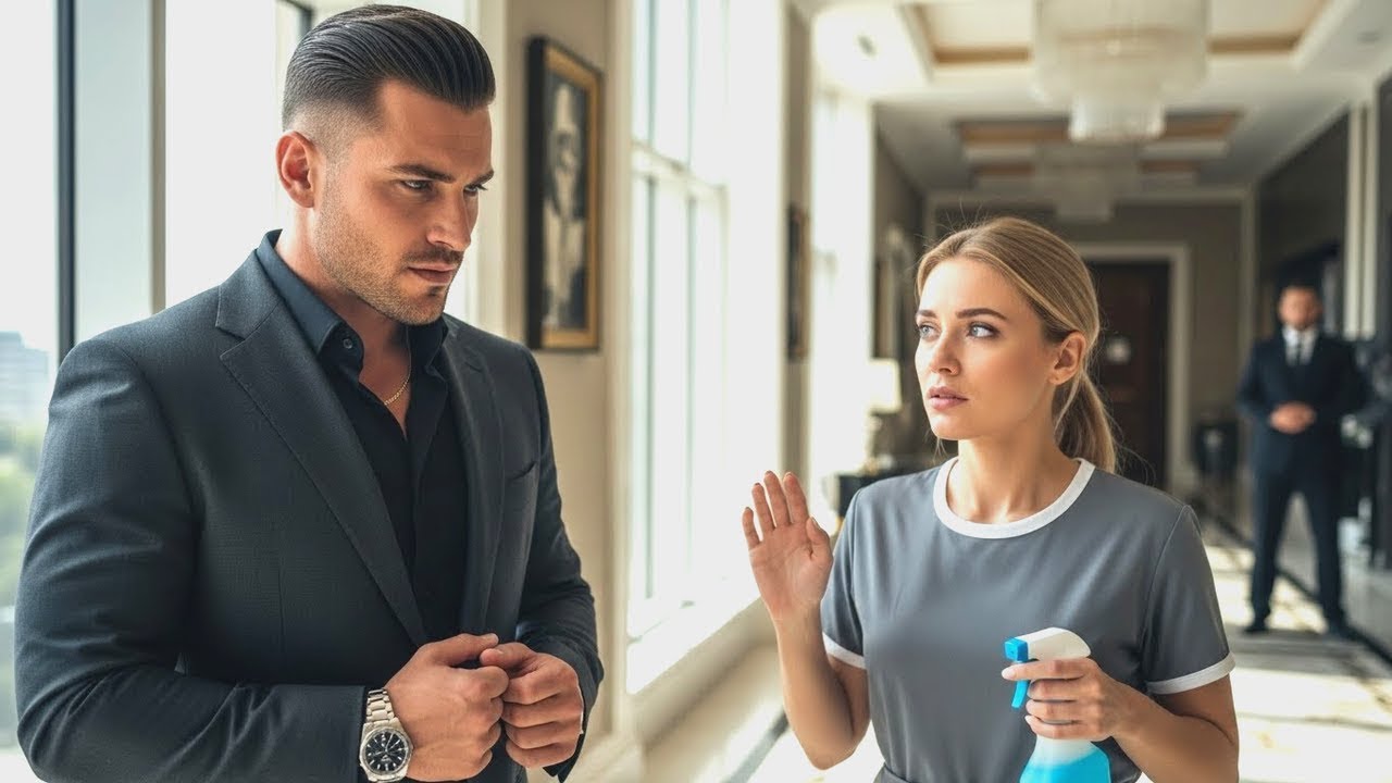 La criada fingió limpiar cerca del jefe — “Tus guardias te traicionan, sal por atrás”