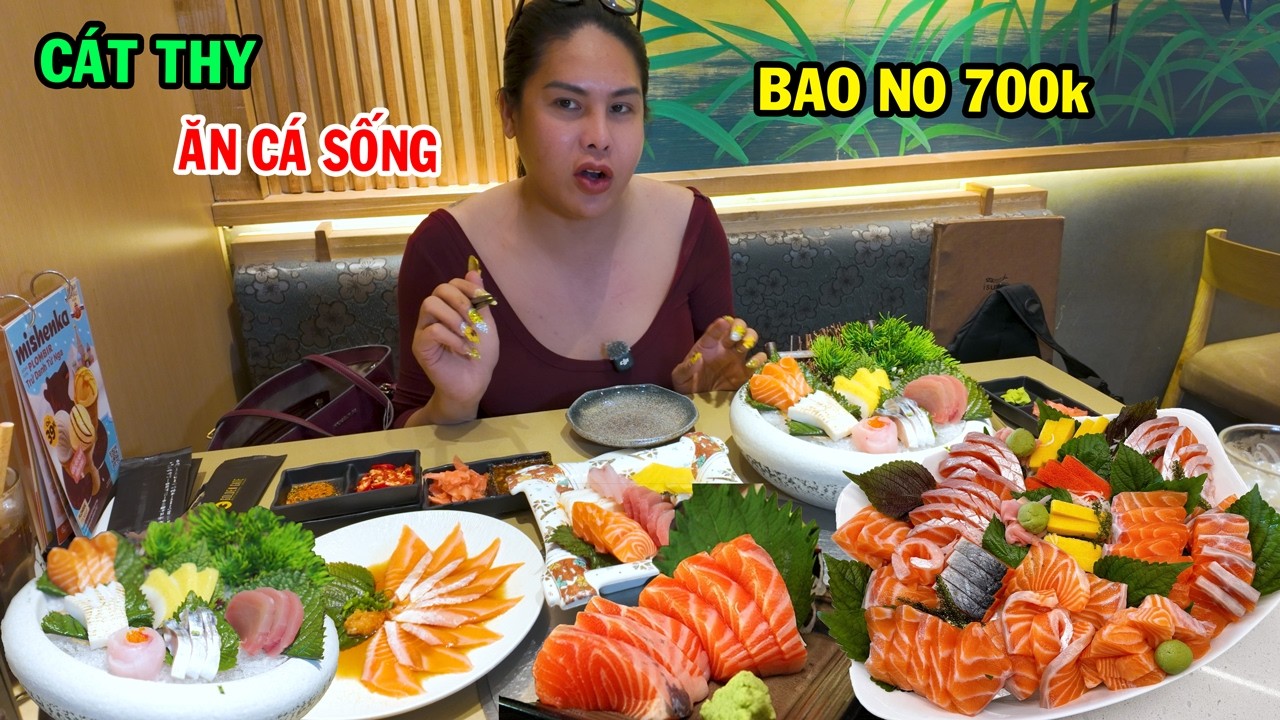 DIVA C&aacute;t Thy đi ăn c&aacute; hồi sống bao no ngon lắm - Ẩm thực Cha Rồng