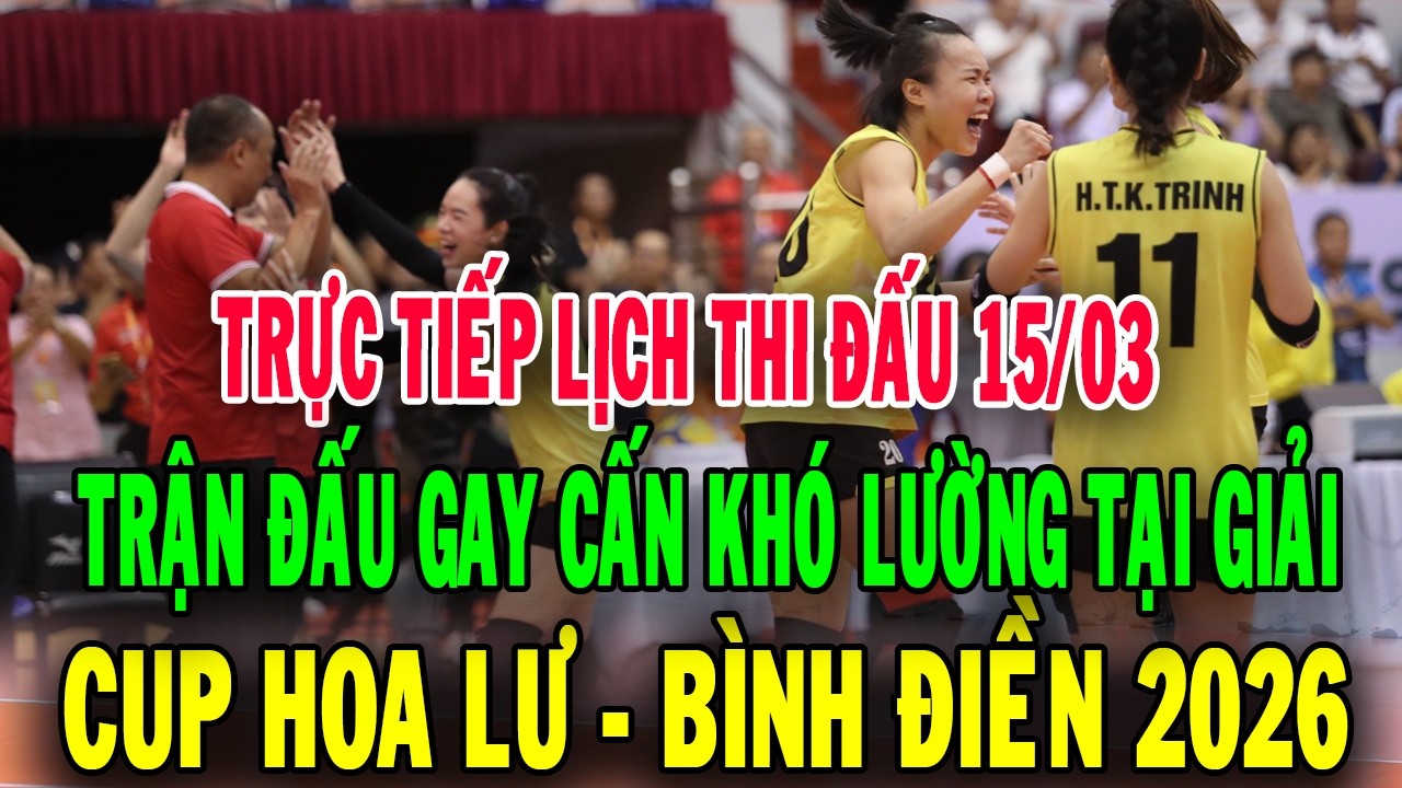 Lịch thi đấu nội dung nữ giải bóng chuyền Cúp Hoa Lư-Bình Điền 2026