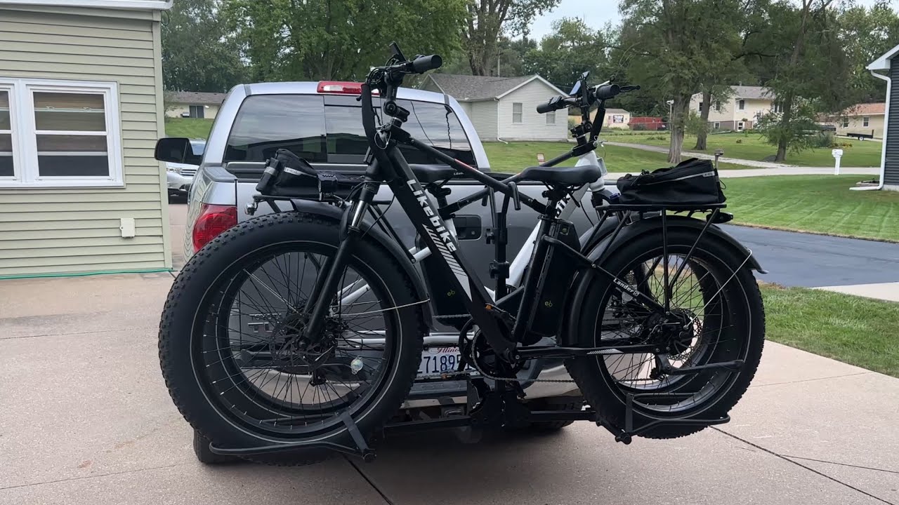 Meeviz 2” hitch mounted fat tire e-bike rack