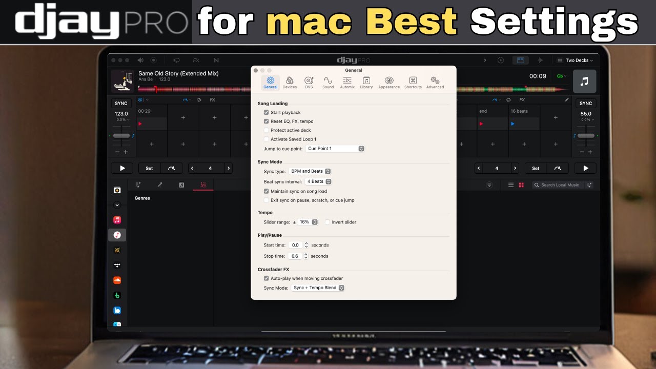 Djay Pro для Mac ЛУЧШИЕ настройки