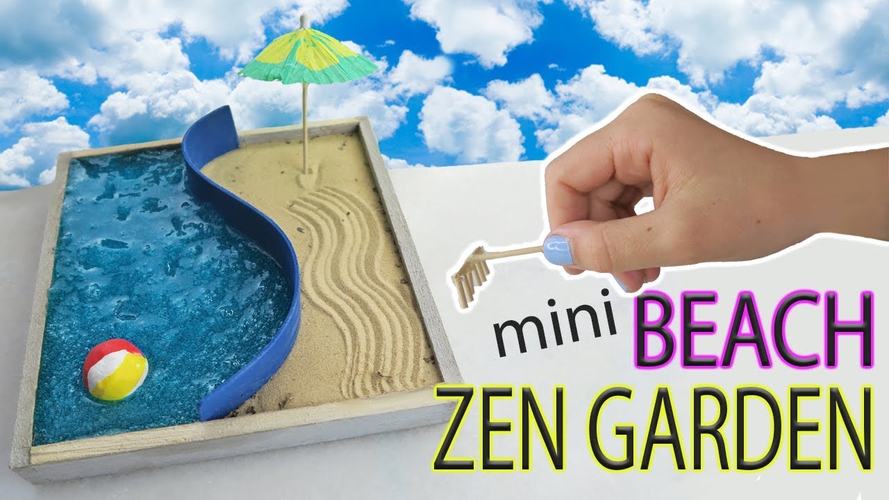Mini Beach Zen Garden DIY Water Slime and Sand | Fun Kids Crafts