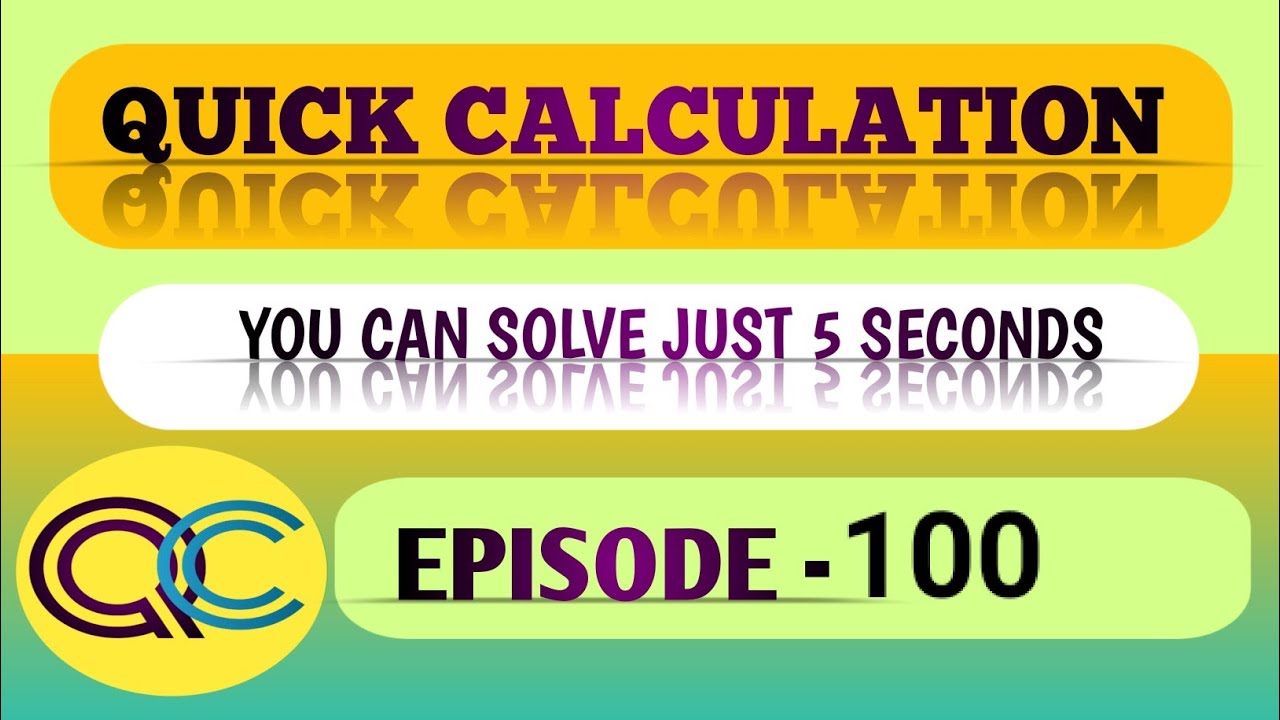 Viral Maths Navneet Sir Episode 100 @QuickCalculation