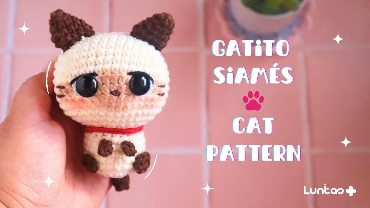 🐱 C&oacute;mo tejer un Gato Siam&eacute;s Amigurumi | Tutorial Paso a Paso I ENG SUB 🧶