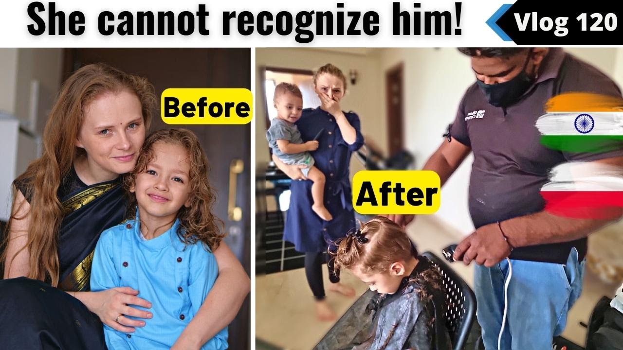 🇮🇳 🇵🇱 Ye kaisa haircut India mein? She cannot recognize him 😲 | Karolina vlogs with Anurag