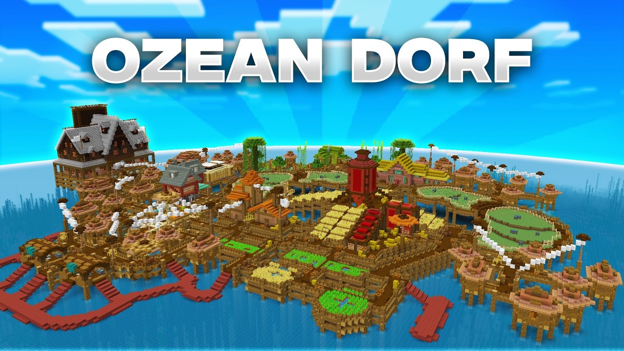 Ich habe ein MINECRAFT DORF f&uuml;r den OZEAN gebaut