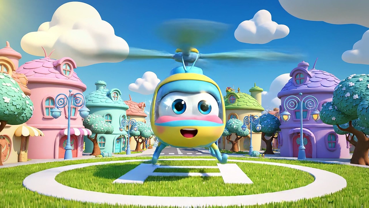 Pequeño helicóptero gira Zumb Zumb Zumb | Canción Infantil de Aviones y Vehículos