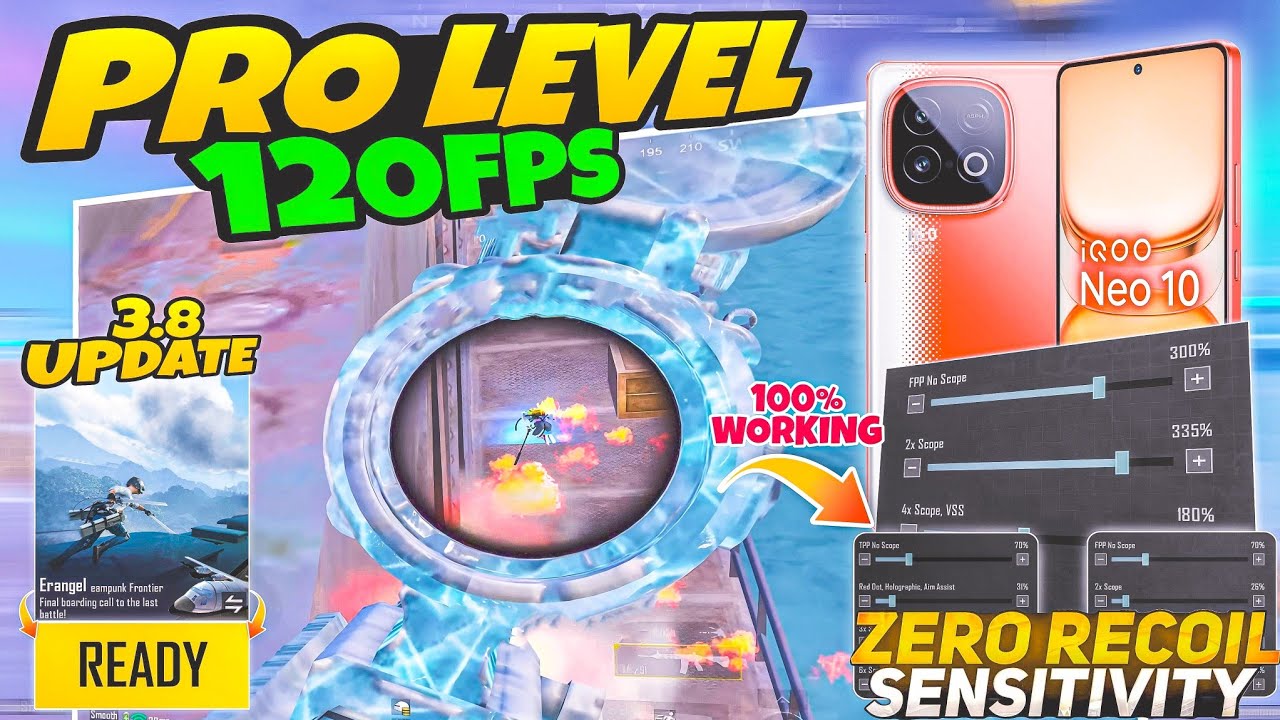 🔥iQOO Neo 10 BGMI: Ultimate Sensitivity Setup for 120fps