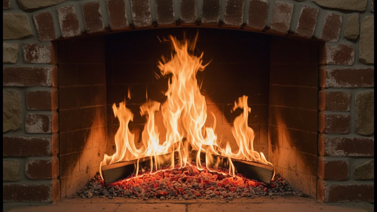 10 Hours Cozy Fireplace Ambience – Crackling Fire Sounds for Relaxation, Sleep & StudyDescription: