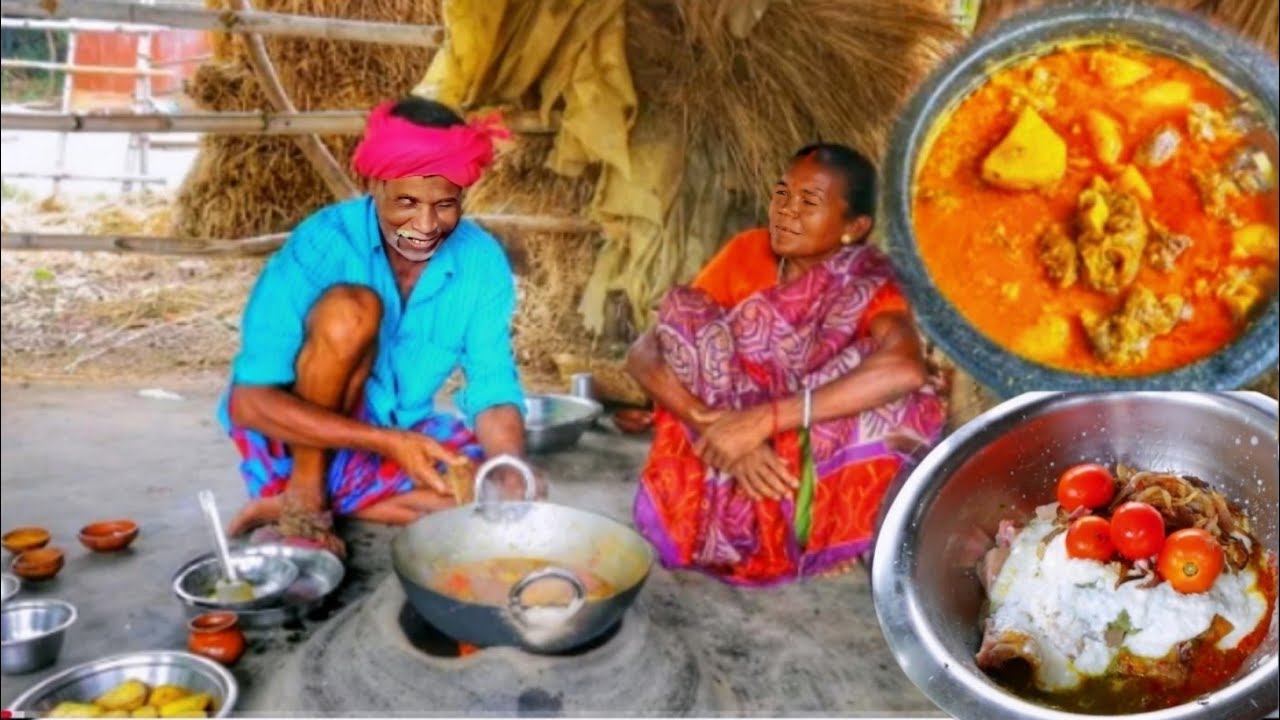 Dahi Chicken Curry || Chicken Curry || cooking and eating by santali tribe couple #chickencurry